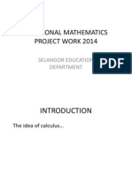 Additional Mathematics Project Work 2014