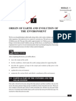 1 - Origin of Earth and Evolution of The Environment