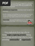 Mga Teorya Sa Pagkatuto Ng Wika