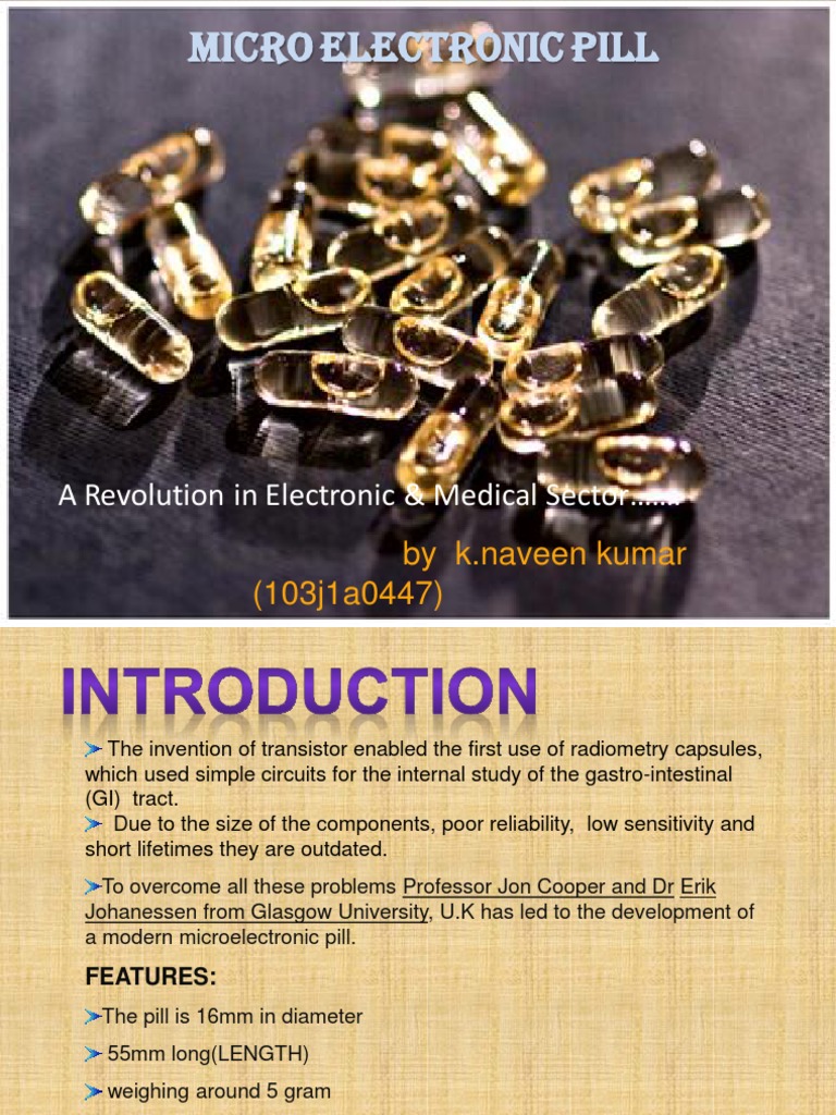 Micro electronic pill Analog To Digital Converter Electronic Circuits