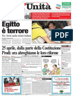 L'Unità Prima Pagina 2006 04 25