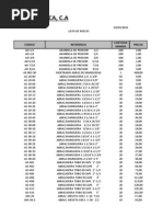 Lista de Precio 10-03-14