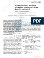 Performance Analysis of CP-OFDM with Different fading channels with Energy Efficient Binary Power Control