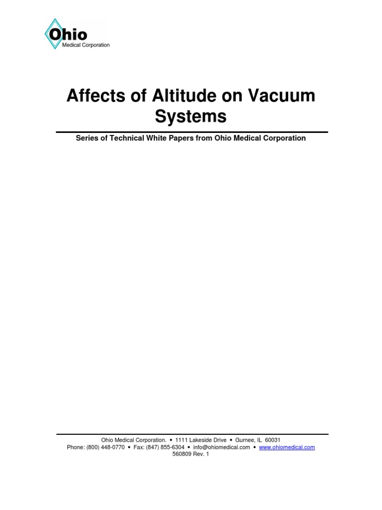 Understanding the Impact of Altitude on Vacuum Pump Performance and