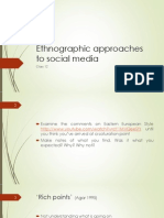 Ethnographic Approaches to Social Media
