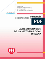 La Recuperacion de La Historia Local Urbana