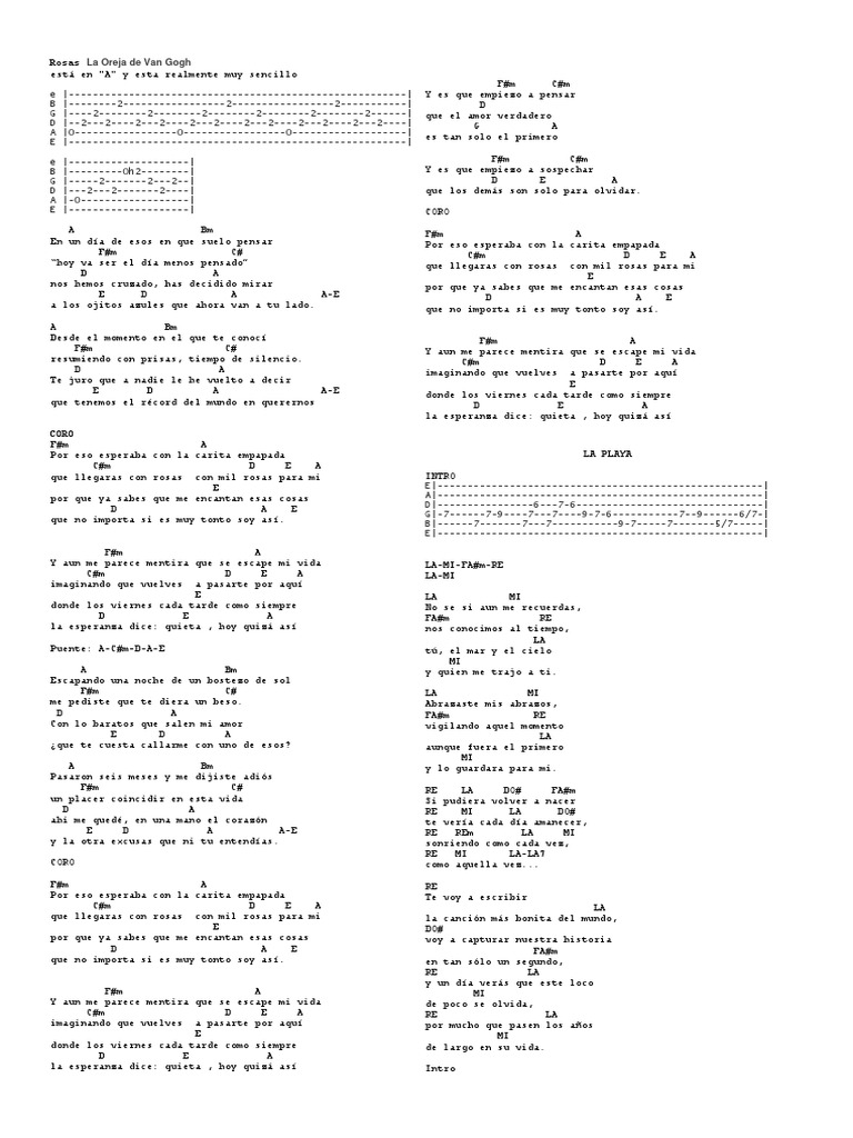 Rosas La Oreja de Van Gogh