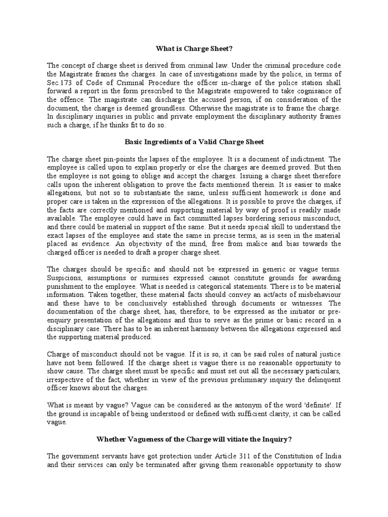 19 What Is Charge Sheet PDF Indictment Criminal Procedure In
