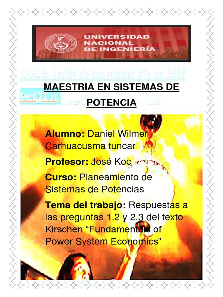 Rpta 1.2 Planeamiento | PDF | Generación eléctrica | Monopolio