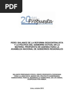 (2013) Propuesta Ciudadana - Balance Del Estado Del Arte de La Descentralización