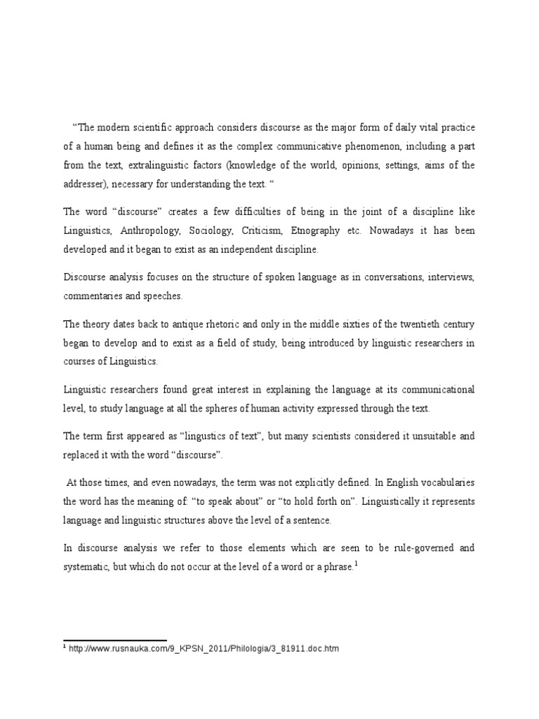 Text vs discourse linguistics discourse