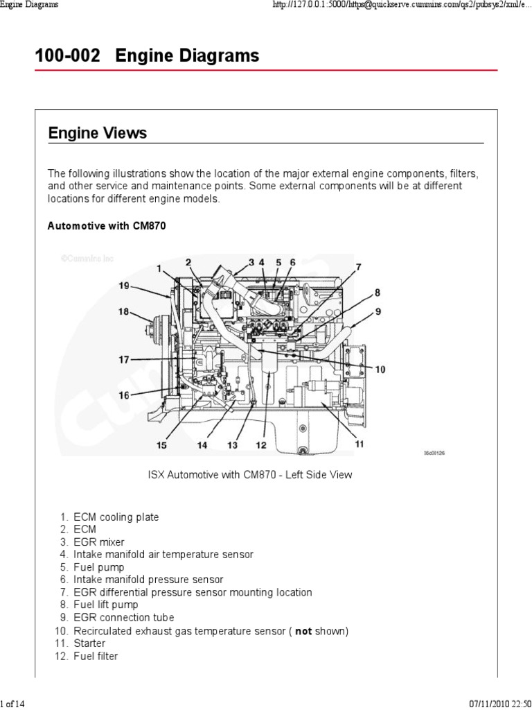 P0340 Code Isx Cm870 Sensors - Copy 1 | PDF | Turbocharger | Thermostat