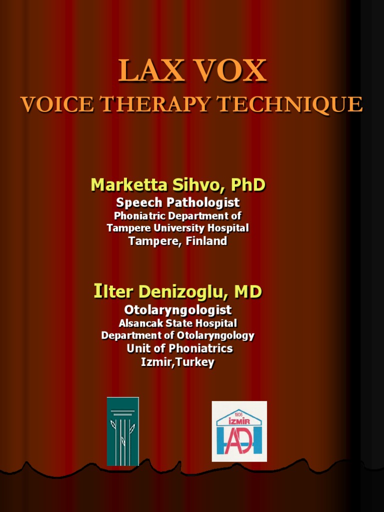 LAX VOX Handouts Singing Human Voice