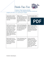 Tic-Tac-Toe Grade 8 Water Systems On Earth