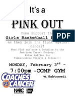 Coaches Vs Cancer Pink Out Flyers