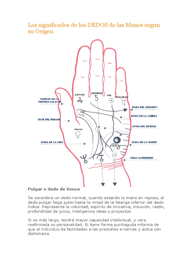 Los Significados de Los DEDOS de Las Manos Segun Su Origen