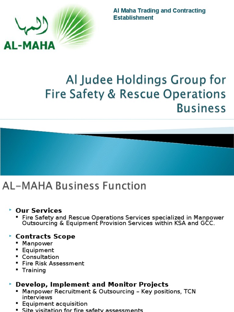 AL Maha Fire Safety & Rescue Operations PDF Saudi Arabia Fire Safety