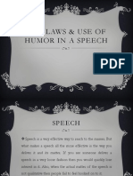 The Laws & Use of Humor in A Speech