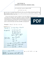 Student Lecture 25 Non-Homogeneous Second Order ODEs