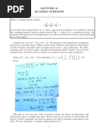 Student Lecture 31 Quadric Surfaces