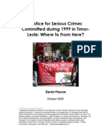 Justice For Serious Crimes Committed During 1999 in Timor-Leste: Where To From Here? - Daniel Pascoe