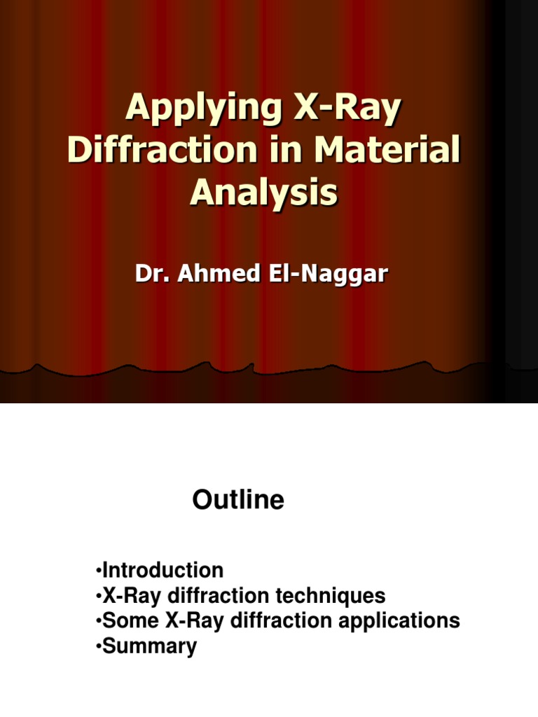 X-Ray Diffraction Techniques Overview | PDF | X Ray Crystallography ...