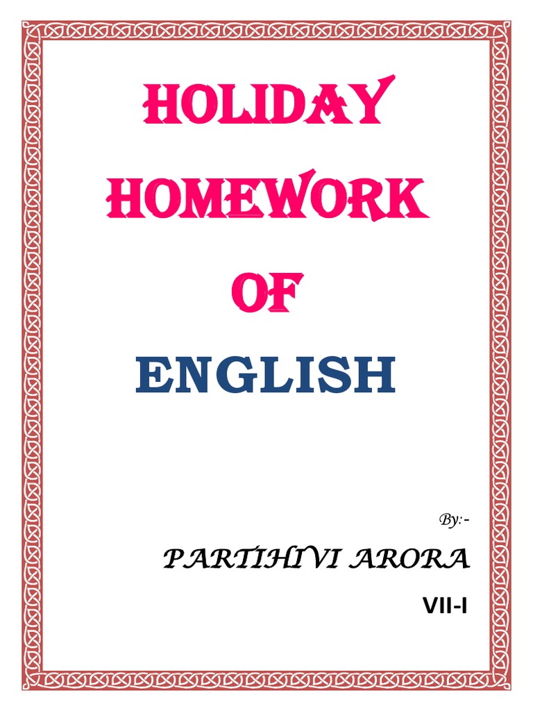 English Holiday Homework Overview | PDF