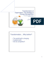 Transformation of Organization The Strategy of Change Management