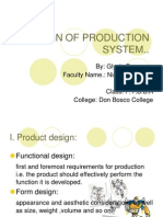 Design of Production System