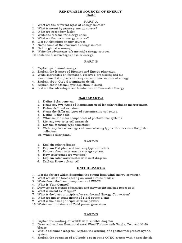 Renewable Energy Sources Overview | PDF | Energy Development | Solar Energy