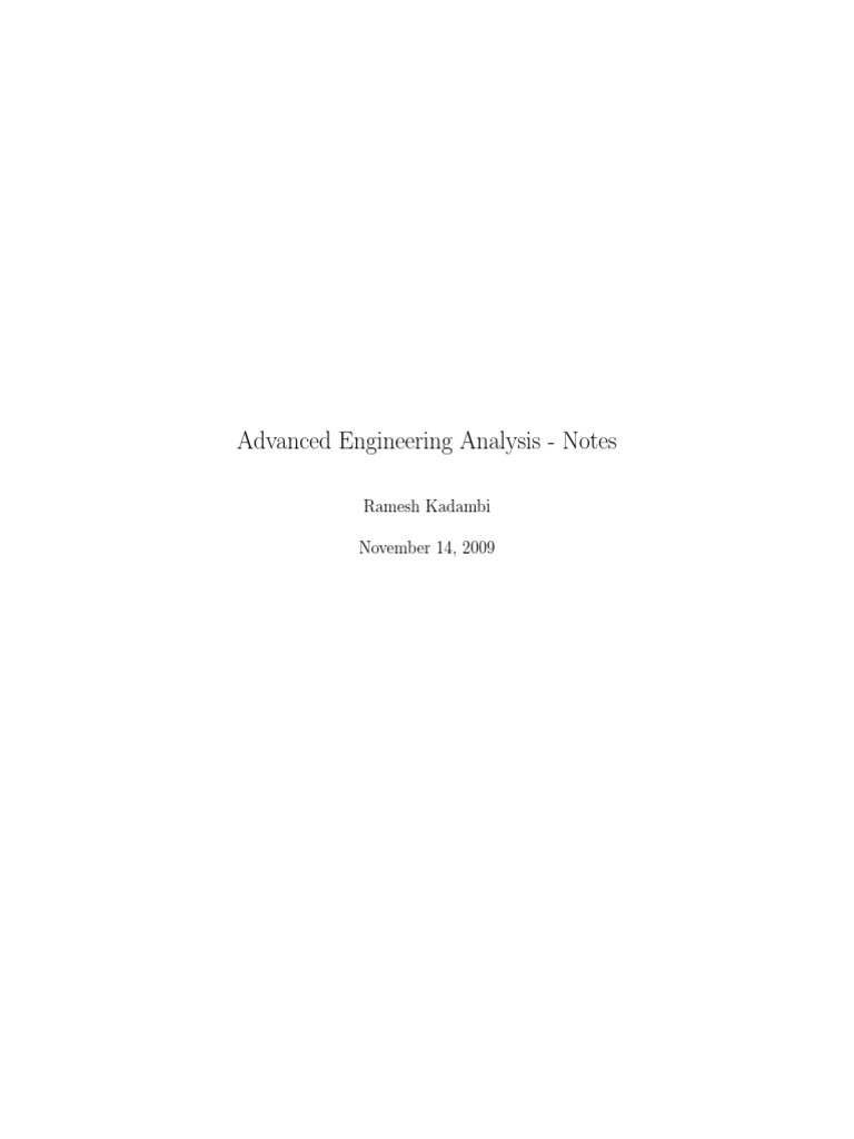 Advanced Engineering Analysis | Download Free PDF | Ordinary ...