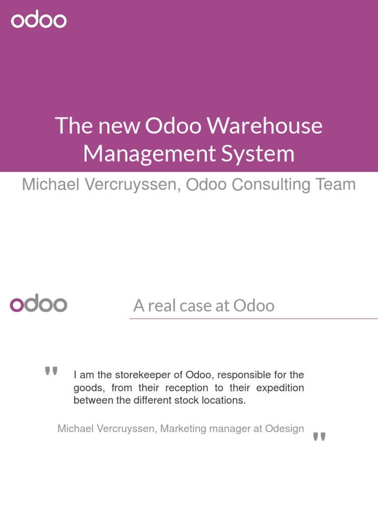 Odoo Warehouse Management Overview | PDF