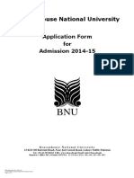 Admission Form2014 15