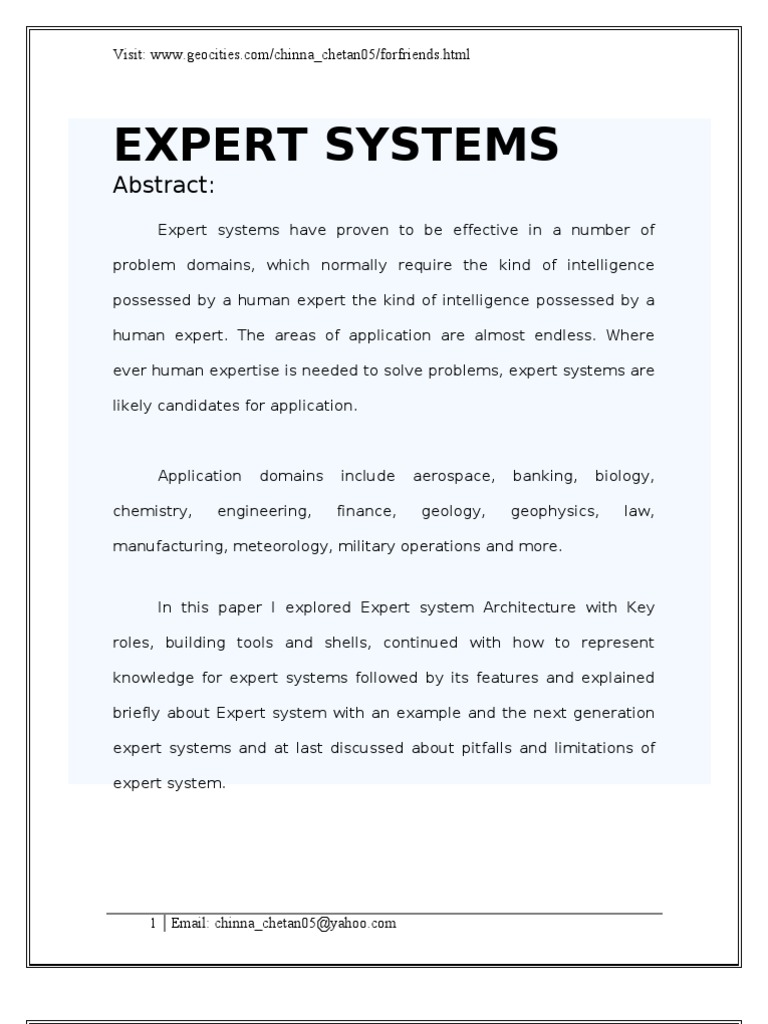 Understanding Expert Systems Architecture | PDF | Expert | Artificial ...
