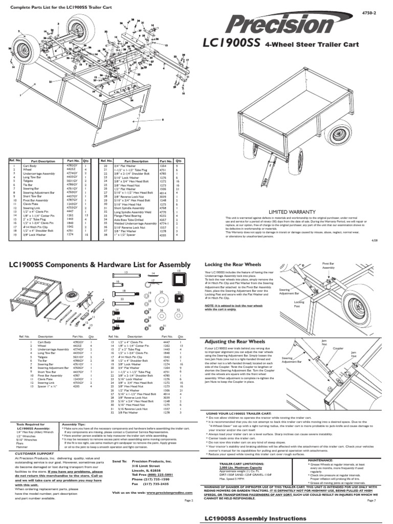 4 Wheel Steering Cart PDF Trailer (Vehicle) Steering