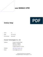Welcome To Use Wimax Cpe!: Online Help