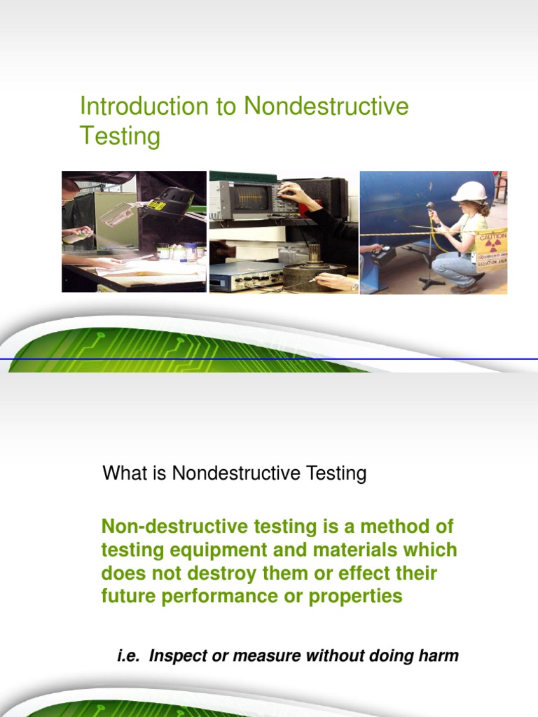 Nondestructive Testing Methods Overview | PDF | Nondestructive Testing ...