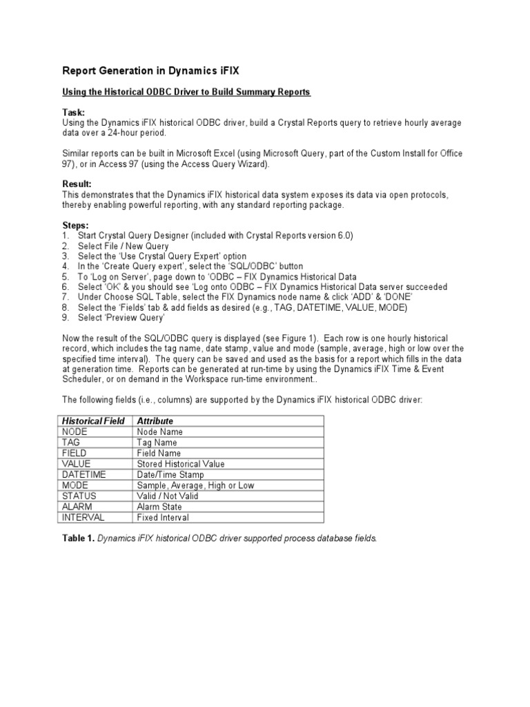 Historical Reporting with Dynamics iFIX | PDF | Information Retrieval ...