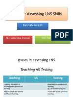 Topic 4 Assessing Lns Skills