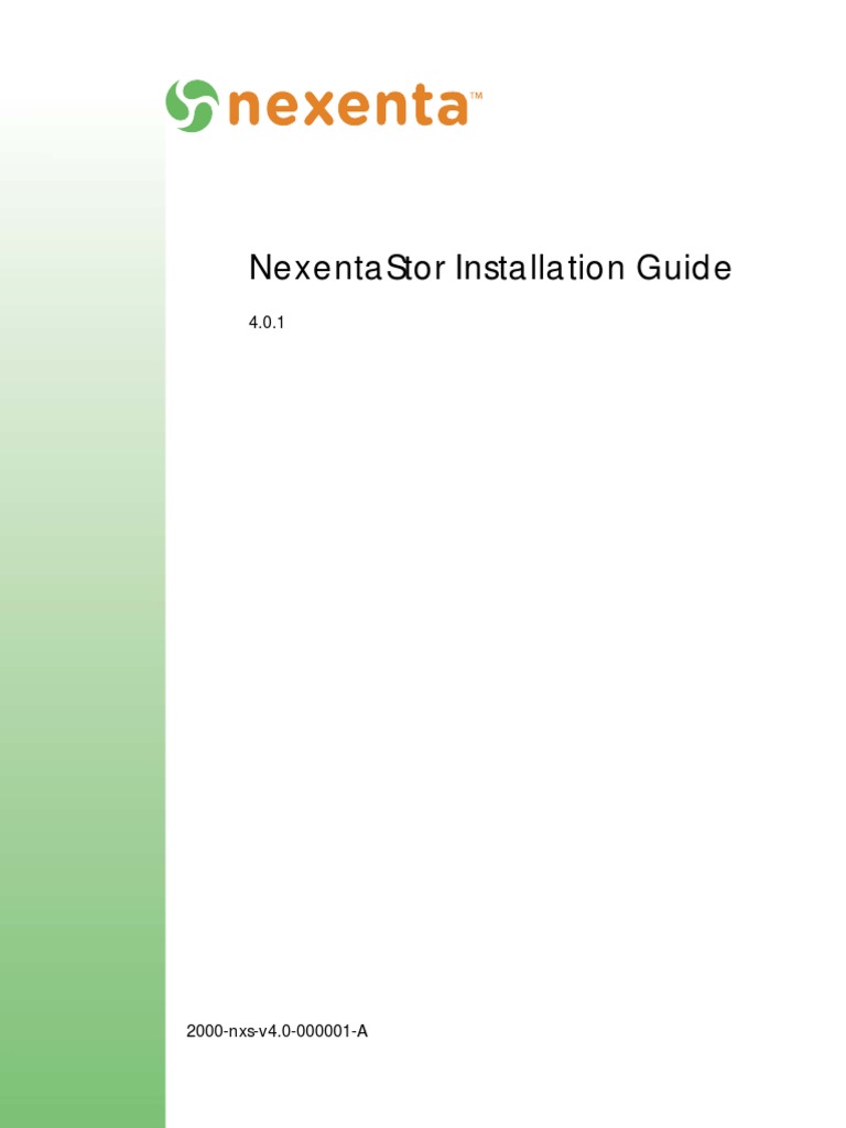 NexentaStor 4 Installation Guide | PDF | Virtual Machine | Usb Flash Drive