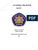 Laporan Kerja Praktek Batu Politeknik Negeri Malang