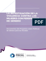 La Investigación de La Violencia-contra Las Mujeres Con Perspectiva de Género