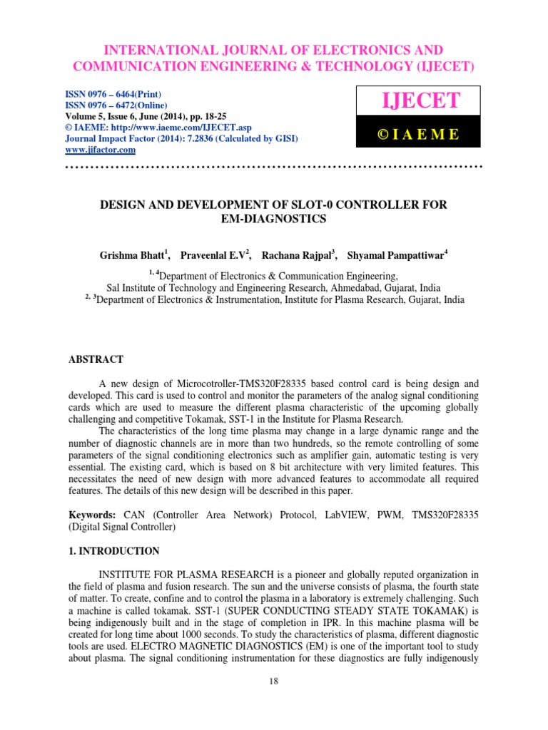 Ijecet: International Journal of Electronics and Communication ...