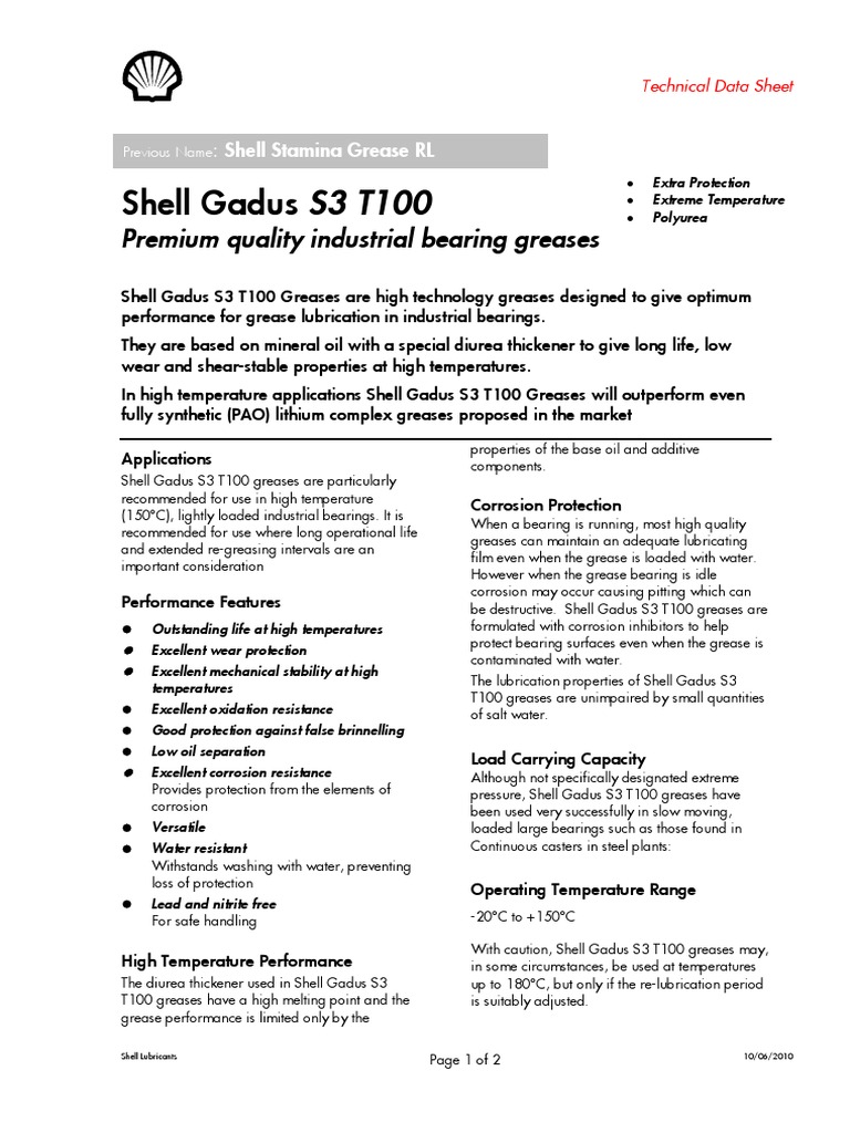 thumbnail image 2 of Shell Gadus S3 T100 2 Premium Multipurpose Grease – Polyurea High Temp – 10 Pack (14oz Cartridges) 2 of 3