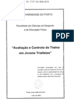 avaliacaço e controle de treino de jovems triatletas