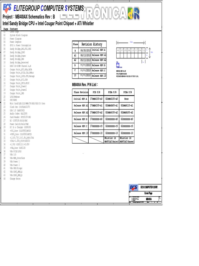Ecs Mb40iax Mb40ii4 - 37GMB4100-10 - 30set2010 | PDF | Computer.