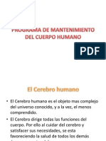 Programa de Mantenimiento Del Cuerpo Humano