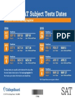 SAT Test Dates 2014 15 Final