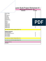 Computer Component Selection Template - Budget and Dream PCs