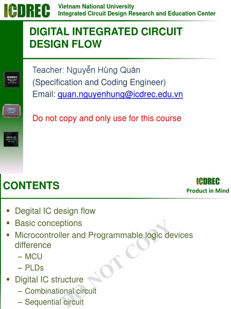 Sub1 1 Theory IC Design Flow NguyenHungQuan 201309 | PDF | Field ...